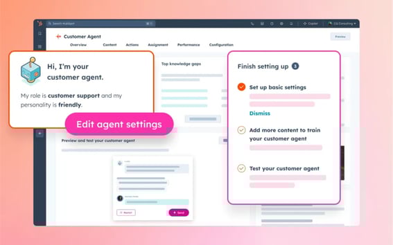 Customer Agent HubSpot voorbeeld
